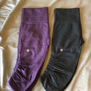 Lululemon Ebb & Flow crops size 6